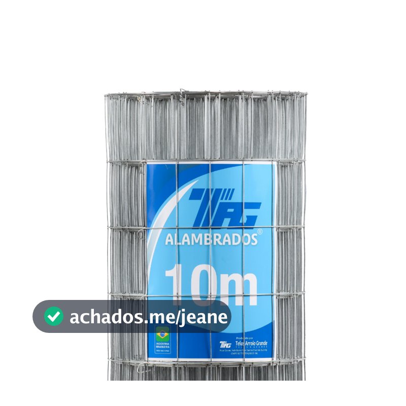 TELA SOLDADA TAG MALHA 5x10cm FIO 1,60mm ROLO 10MX1,0m