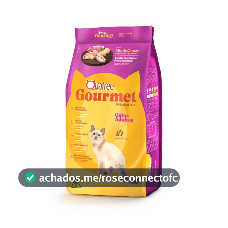 Ração Quatree Gourmet Gato Adulto Mix de Carnes 10,1 kg