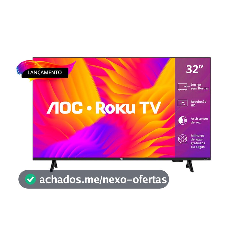 Smart Tv AOC 32" LED HD 32S5155/78G Roku Wifi HDMI Dolby Audio