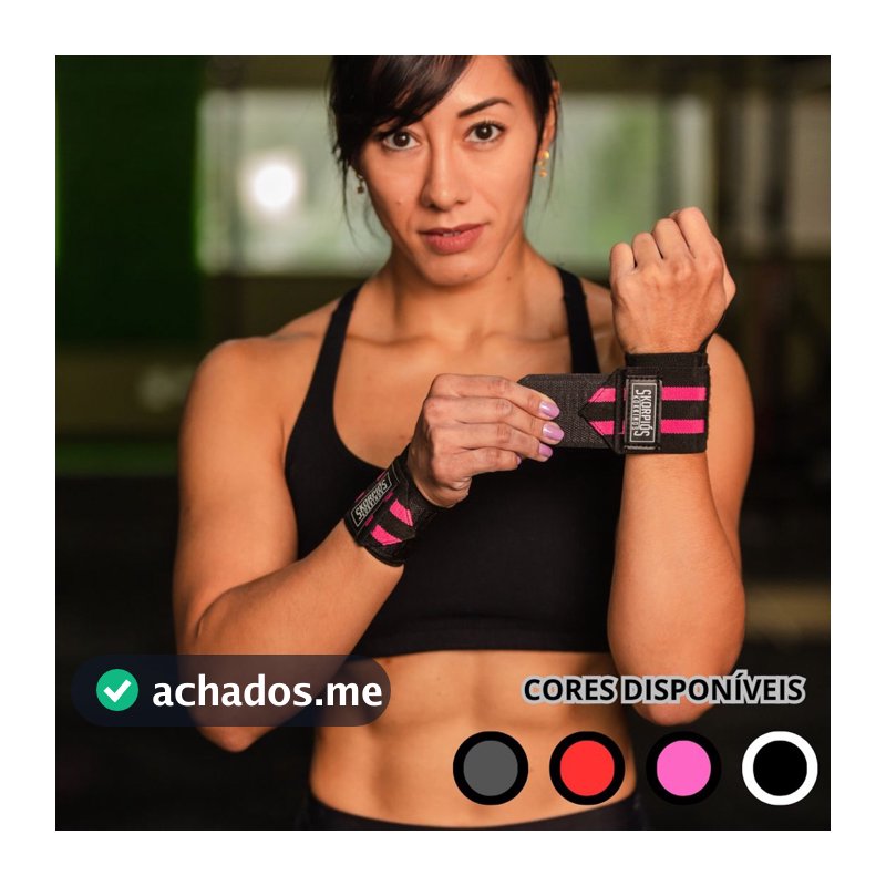 Par de Munhequeiras Reforçada para Academia e Crossfit