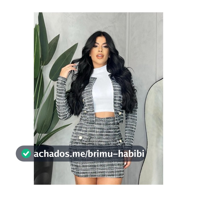 Conjunto Tweed 3 peças Moda coreana