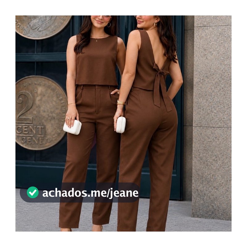 Conjunto Feminino Alfaiataria  Com Bolso. LINHA PREMIUM