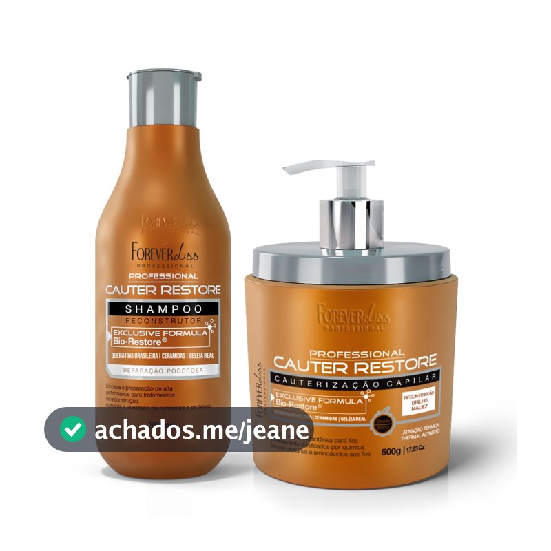 Kit Cauterização Shampoo e Máscara Forever Liss