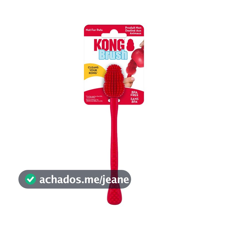Kong Brush Escova para Limpeza de Brinquedos Recheáveis
