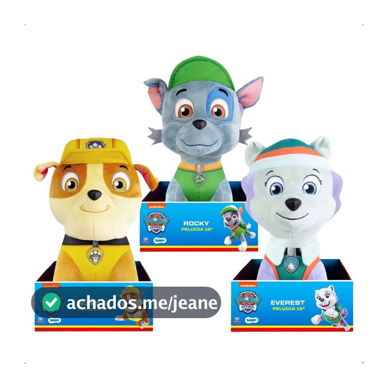 Patrulha Canina Brinquedos Pelúcia Boneco Infantil Tamanho G Original Sunny