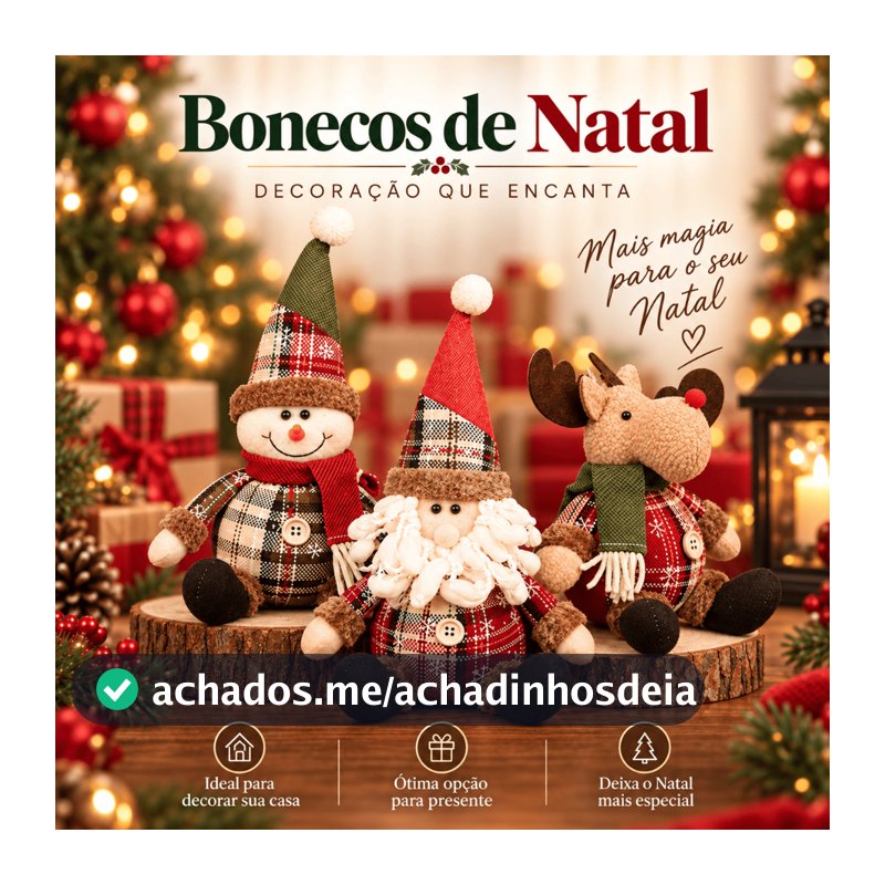 Bonecos de Natal Papai Noel Rena Boneco de Neve Enfeites Decorativos Natalinos Decoração Qualidade