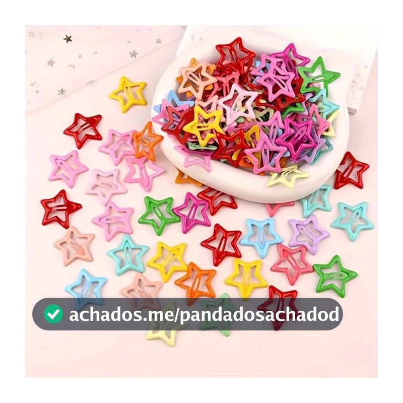 Kit50 Peças Grampos De Cabelo Estrela Dopamina Cor Doce Para Mulheres，ModaPresilhas Laterais
