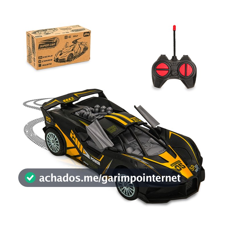Carrinho Controle Remoto Moderno Speed Portas Abertura Esportivo Brinquedo Infantil Menino