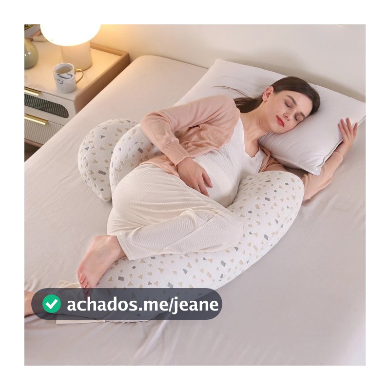 Travesseiro de Gestante Almofada Grávida Ajustável Lavável conforto com apoio para barriga soft