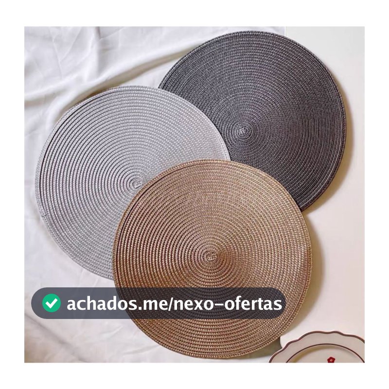 Jogo Americano kit 4 ou 6 Peças Mesa Sousplat Cozinha Redondo Jantar Descanso de Prato
