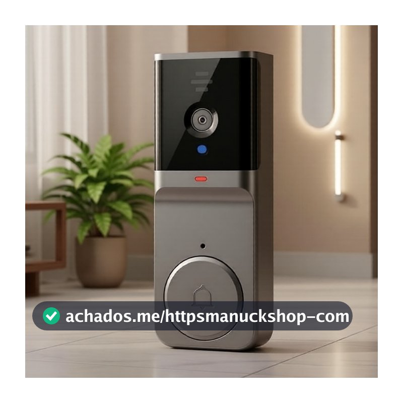Câmera de campainha inteligente sem fio 480P para residências, sem necessidade de WiFi, sem visão noturna