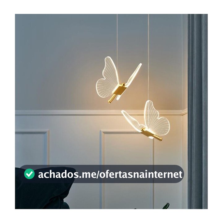 Mini lustre borboleta estilo nórdico decoração de quarto infantil 3000k/4000k/6000k