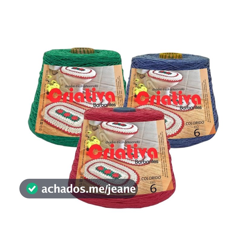 Barbante Para Crochê Criativa 500g Fio Número 6 Colorido