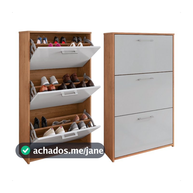 Sapateira com Portas Basculantes Vertical Armário para Quarto Sapato Sala Tênis Hall Entrada