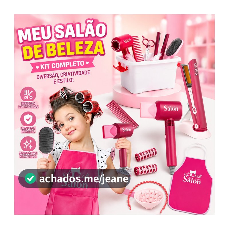 Brinquedos de Cabeleireiro para Crianças Kit de Cabeleireiro com Efeitos de Luz e Som Simulados