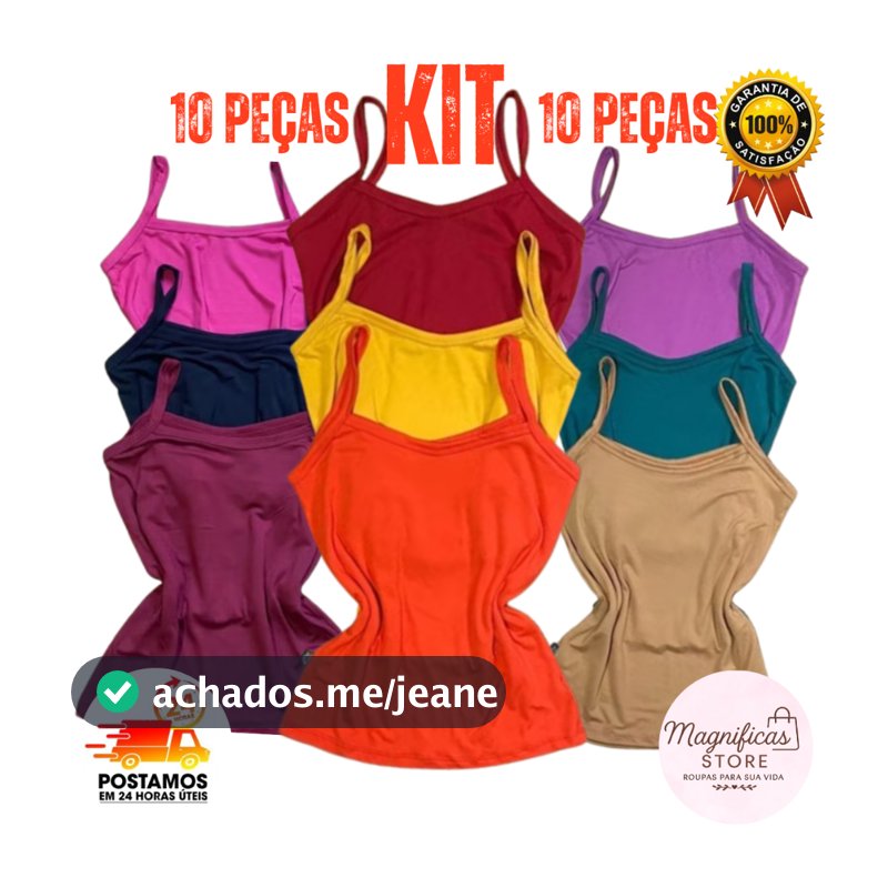 Kit 10 Blusa Regata Alcinha Em Malha Suede Blusinha de Alcinha Confortável Kit Blusinha
