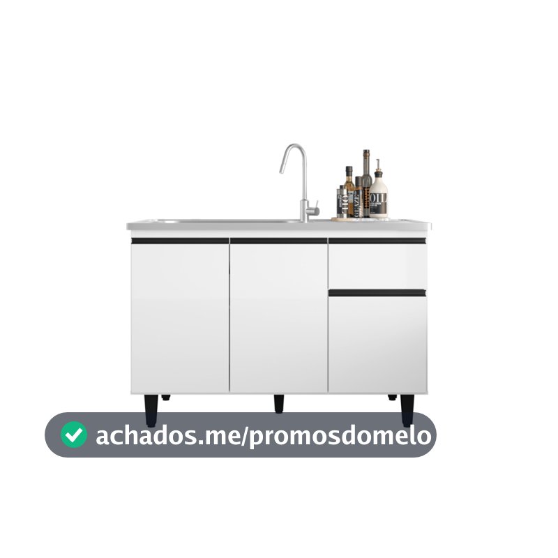 BALCÃO ARMARIO PARA PIA DE COZINHA 120CM SEM TAMPO