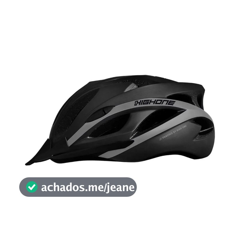 Capacete Ciclismo MTB High One Win Cinza Tamanho G com LED