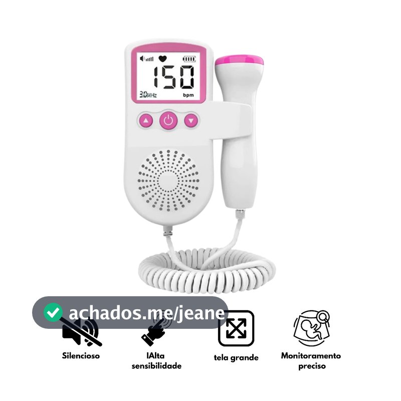 Monitor Fetal Doppler Ultrassom Ouvir Batimentos Bebe