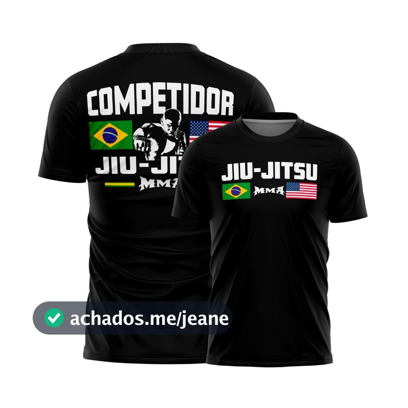 Camiseta Jiu Jitsu Brasil Dry Fit Malha Fria MMA Academia Treino Tecido Respirável