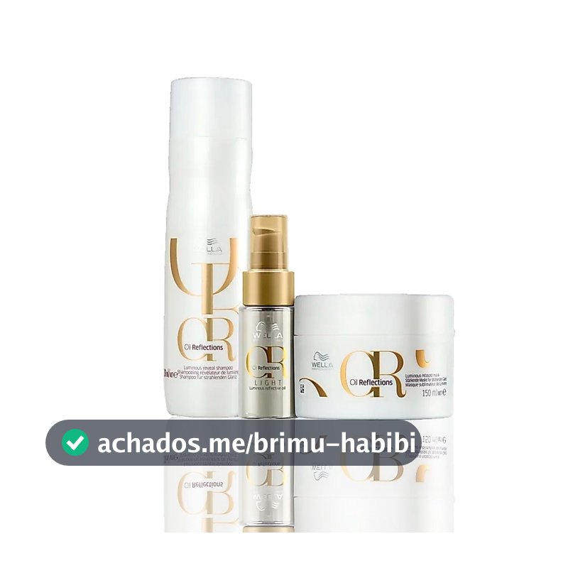 Kit Oil Reflections Shampoo, Máscara e Oil Reflections Light 30ml