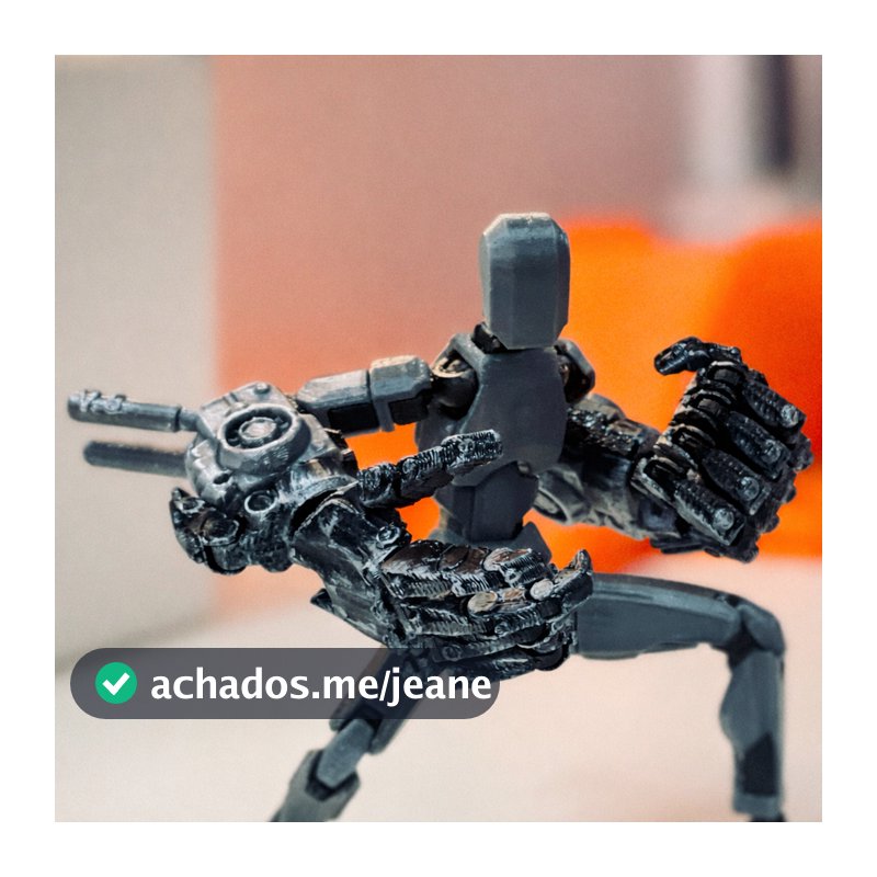Boneco Articulado 3D Dummy 13 com Luva Gigante com Articulações Móveis