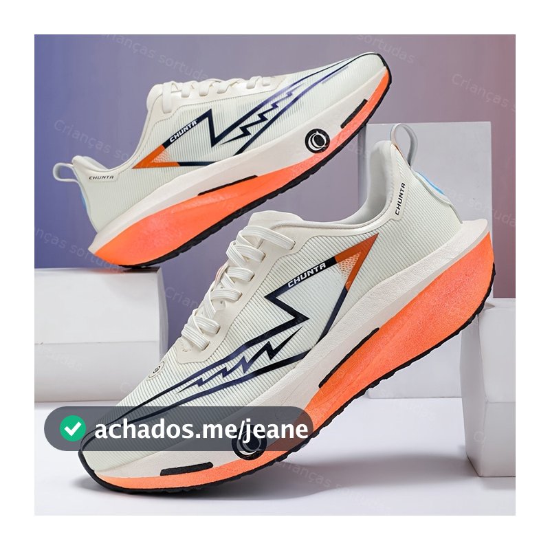 Tênis de corrida, solado de borracha com placa de carbono, cabedal de tecido respirável, unissex, tamanho 34-45,