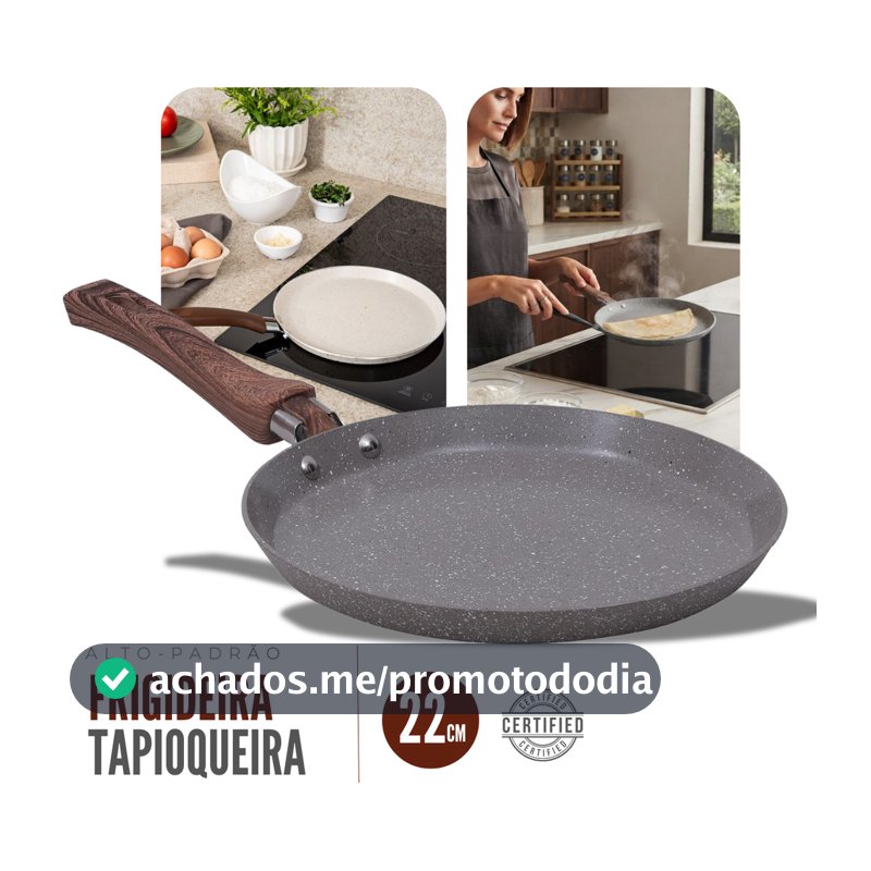 Tapioqueira Panquequeira De Indução CeramicPrime  Cerâmica 22cm 500ml Verde
