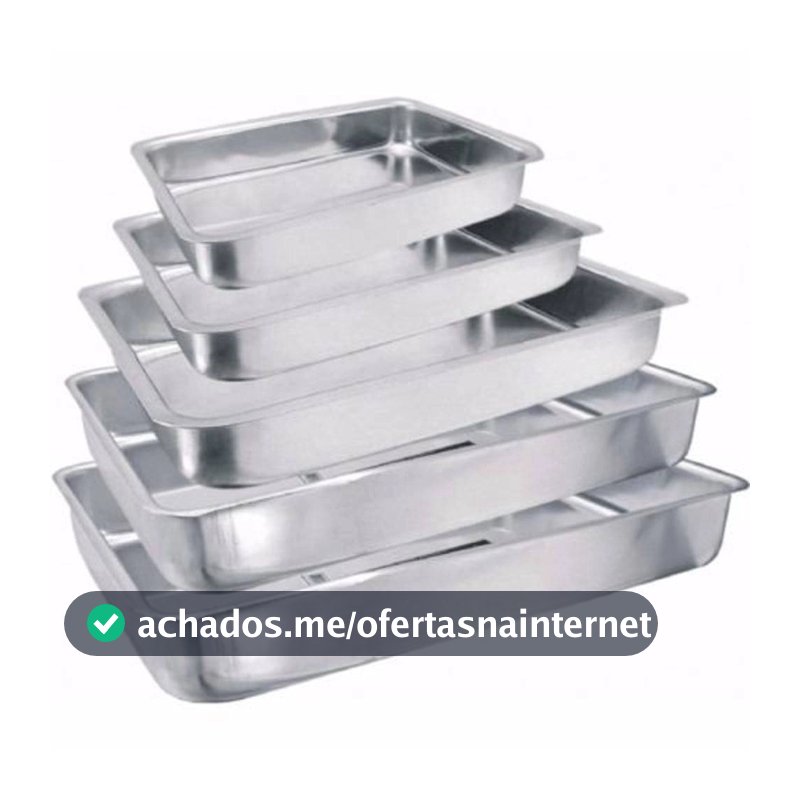 Jogo 5 Assadeiras Formas Para Bolo Retangular Alumínio