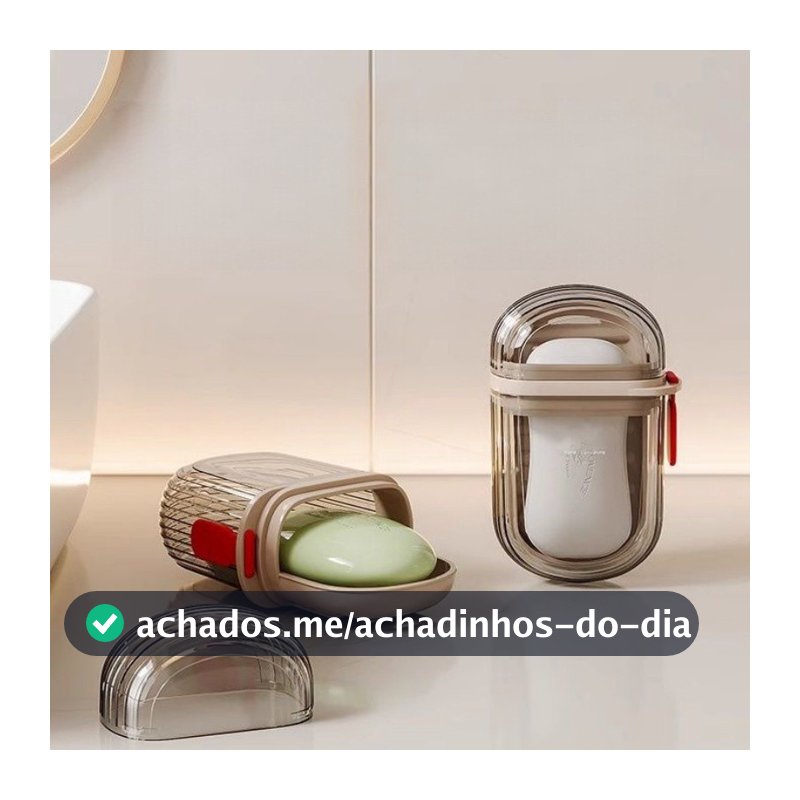 Saboneteira De Viagem Portátil Com Tampa Selada E Dreno Kit Higiene Para Academia Pronta Entrega