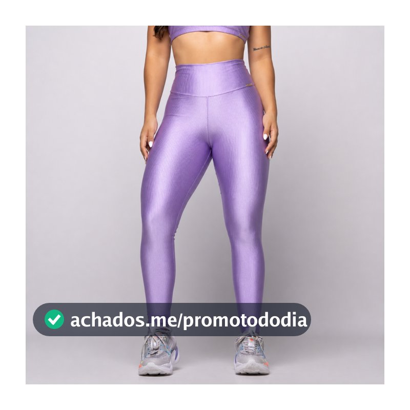 Calça Legging Fitness Feminina Cintura Alta Canelada Trilobal Academia Não Transparente
