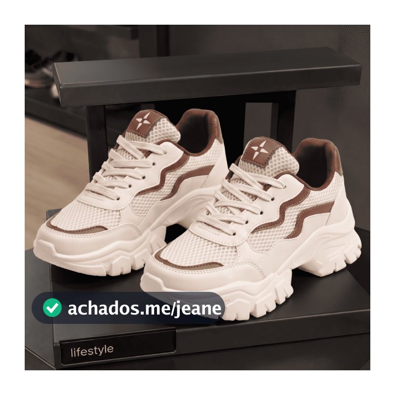 Tênis Feminino Chunky Tratorado Minimalista Solado -Promoção Envio Imediato Relâmpago