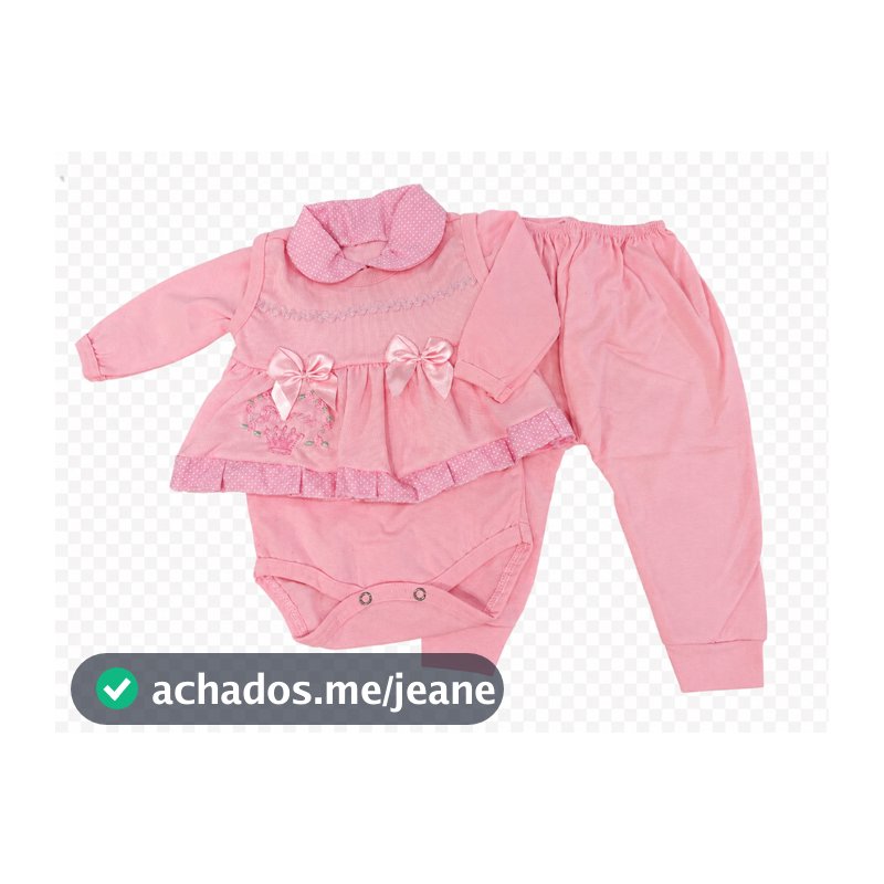Conjunto Pagão Feminino 3 peças Roupa de Bebê 100% Algodão, para sua bolsa maternidade
