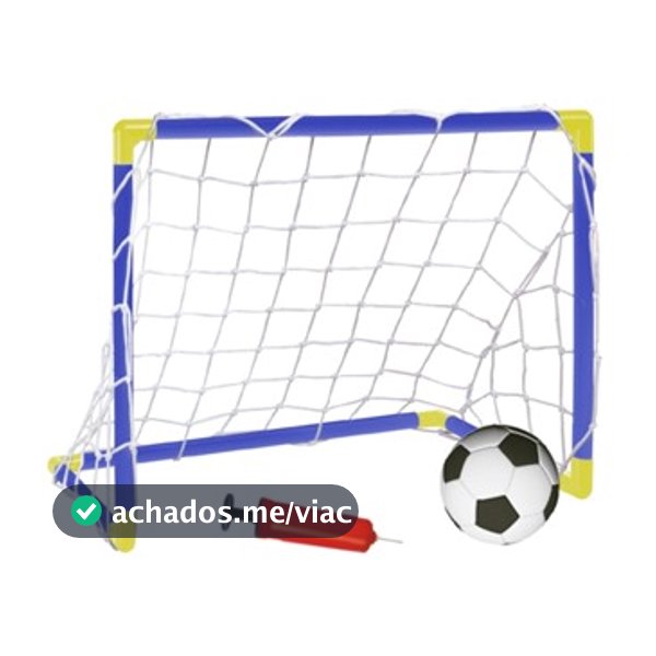 Kit Golzinho Mini Trave Futebol Infantil Gol Brinquedo para Criança Bola e Bomba de Ar