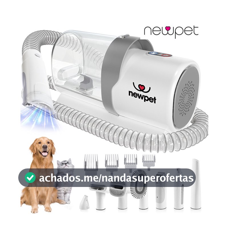 Kit de limpeza para cães 7 em 1 Aspirador de Pelos Pet Animais de estimação com 4 pentes de cabelo aspirador