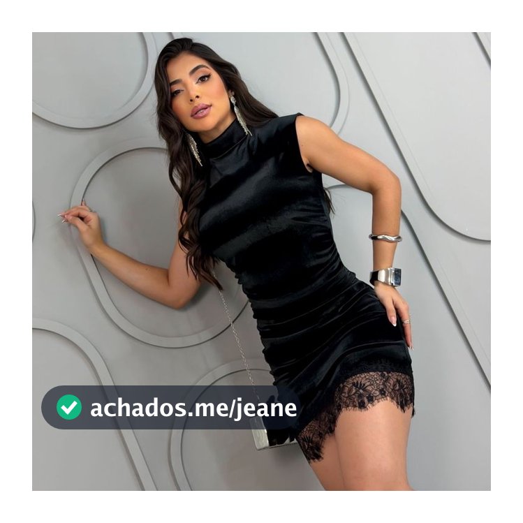 Vestido Amanda veludo com ziper e barra em renda nao marca e nao fica transparente
