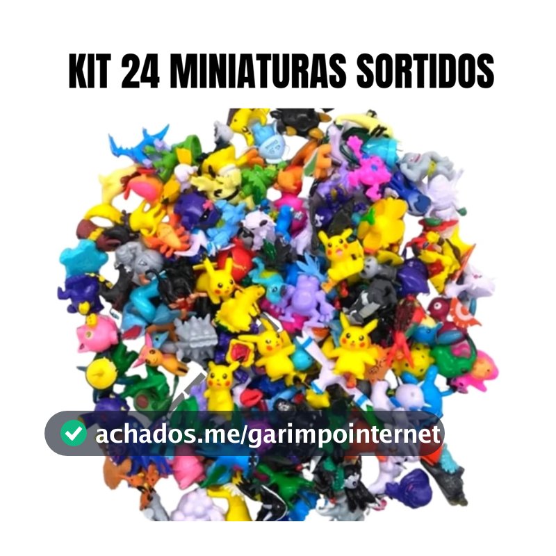Kit 24 Miniaturas Bonecos Pokémon Miniatura Alta Qualidade Crianças Brinquedo Sortidos 3,5cm