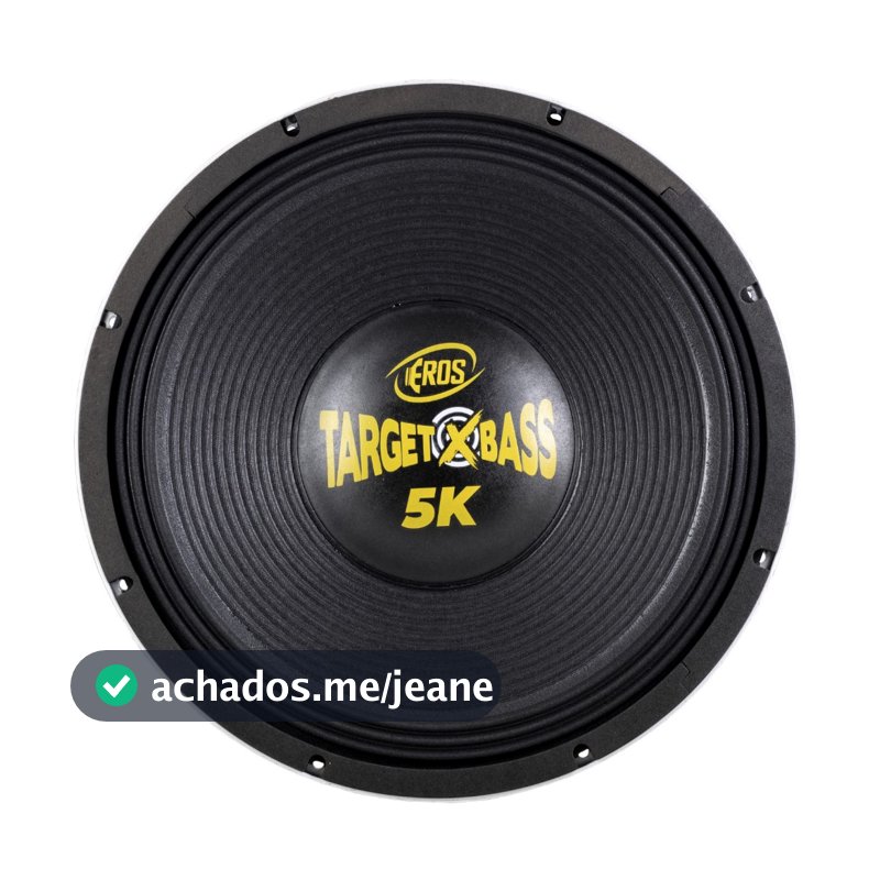 Alto Falante Eros 15" Target XBass 5k 2500W RMS 4 Ohms 15 Polegadas Double Magnet Subwoofer Grave