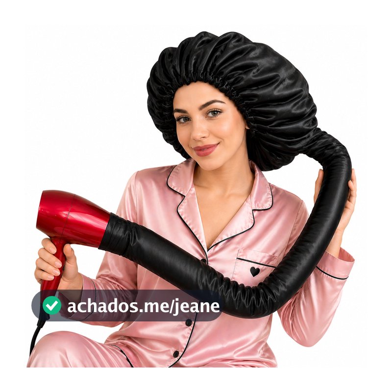 Touca de Cetim  Difusora Touca Seca Cabelo Toca Difusora Secadora - seca cabelo - com Regulador