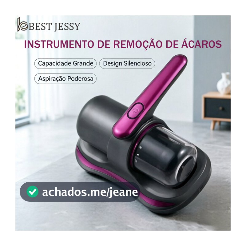 Aspirador Removedor de Ácaros Colchão Sofá Elétrico Esterilizador UV 5V 100W Potência Portátil