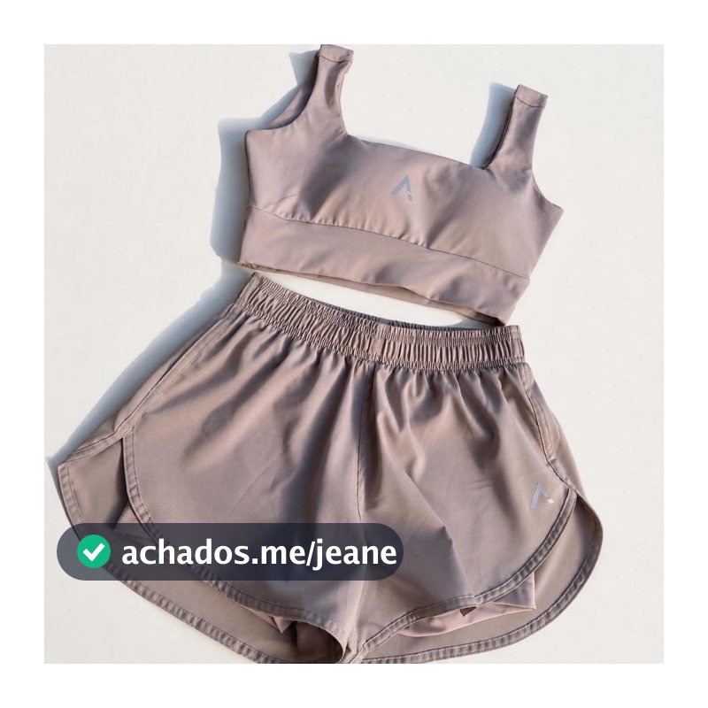 Conjunto Fitness Feminino Short Duplo + Top Academia Treino
