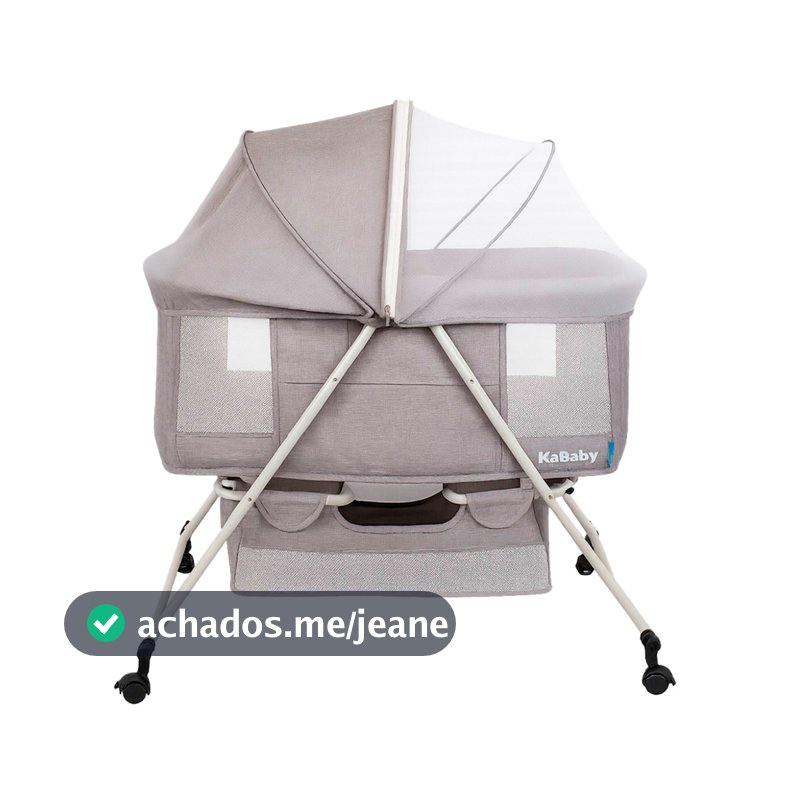 Berço Moisés Compacto e Portátil Com Colchonete, Cesto, Balanço e Mosquiteiro Até 9kg - KaBaby