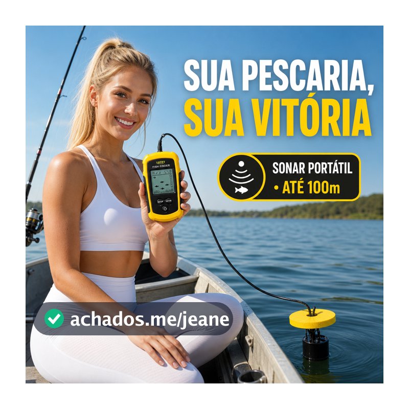 Sonar de Sonda Portátil para Pesca no Gelo e Monitoramento de Profundidade em Lagos
