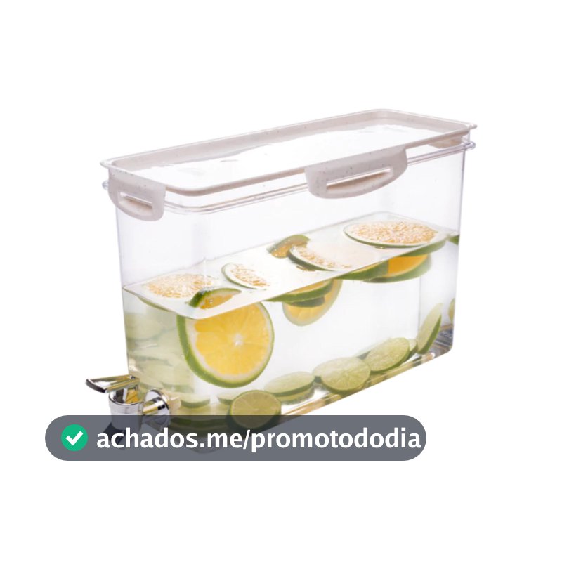 Reservatório De Água Geladeira Torneira 6L Água Gelada Praticidade Pote - Plasútil