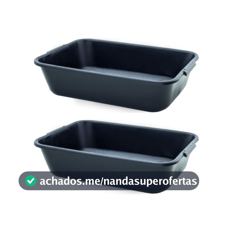 Kit 02 Caixa Plástica 40 Litros Com Alça Reforçada Multiuso Massa Cimento Areia Pet - Promoção