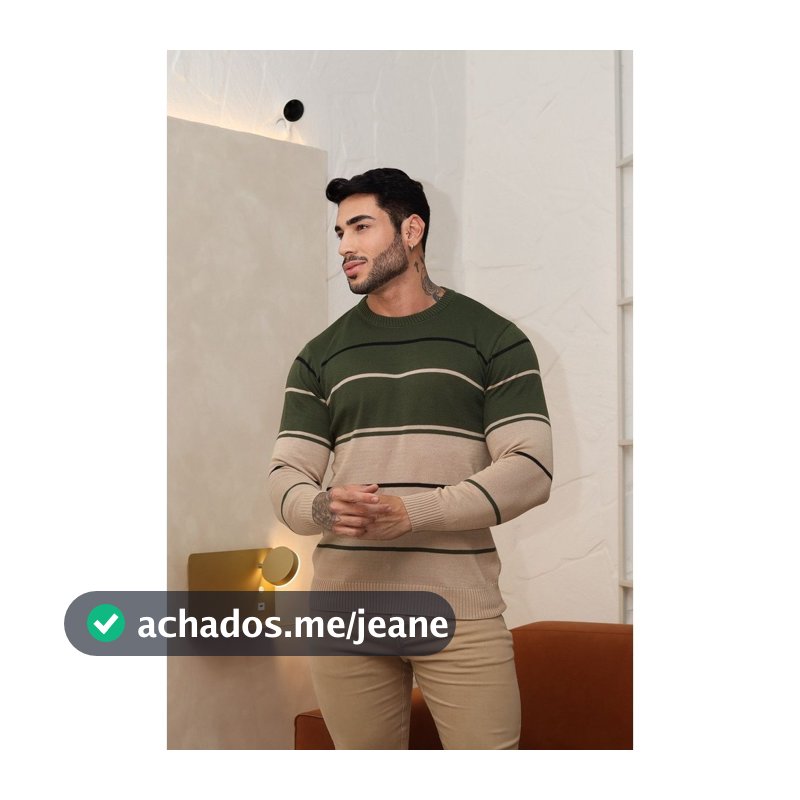 Suéter Masculino tricot Gola Redonda Malha Grossa alta qualidade Envio Imediato