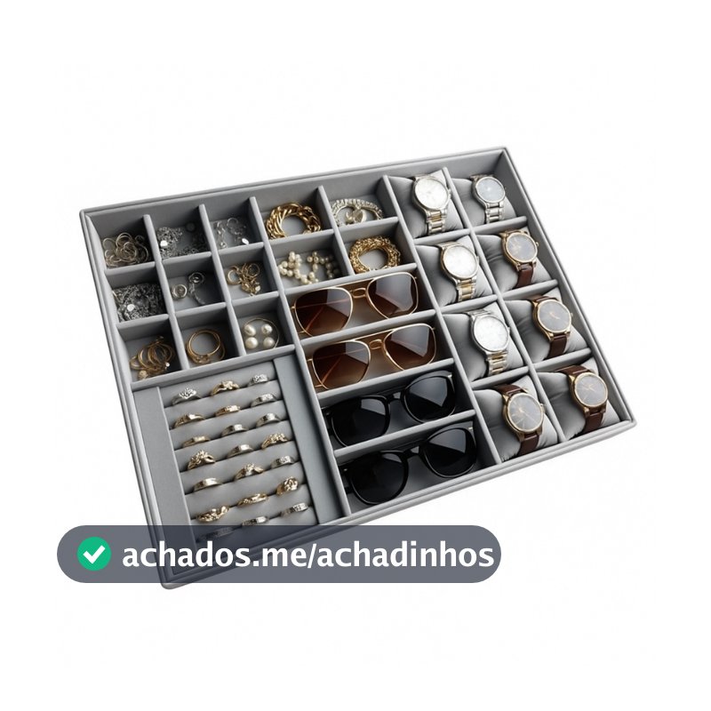 Organizador Caixa Porta Joias E Acessóros Para Gavetas Armário Guarda Roupa