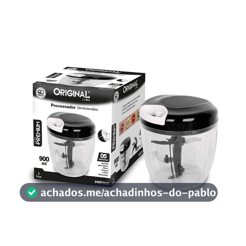 Processador Manual De Alimentos 3/5 Lâminas 500/900ml- ORIGINAL LINE
