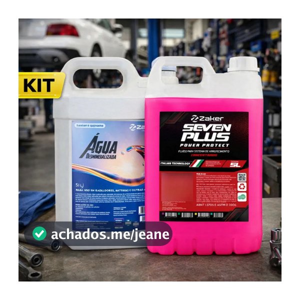 Kit Zaker Proteção P/motor Água Desmineralizada + Aditivo Rosa