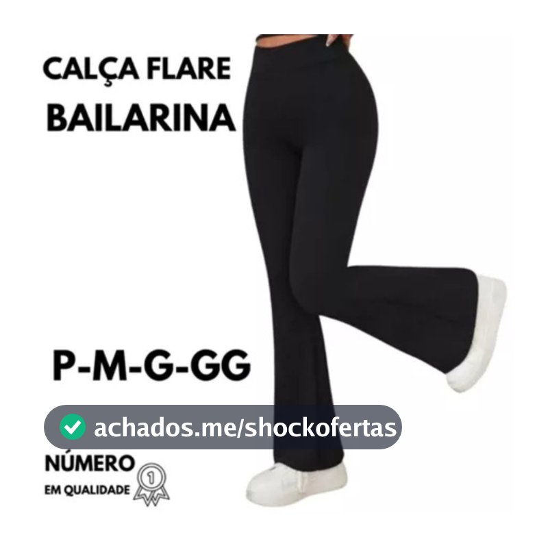 Calça Legging Bailarina Flare Modela bumbum Cintura Alta Promoção